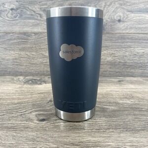 YETI Rambler Tumbler Unisex 20oz Navy Blue Salesforce Logo Stainless Steel Cup